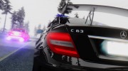 Mercedes-Benz C 63 AMG Black Series Police для GTA San Andreas миниатюра 11