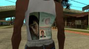 Белая майка Mihail_Burcev para GTA San Andreas miniatura 4