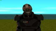 Шепард в шлеме Разведчик из Mass Effect для GTA San Andreas миниатюра 1