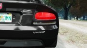 Dodge Viper SRT-10 для GTA 4 миниатюра 13
