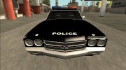 1970 Chevrolet Chevelle SS Police LVPD para GTA San Andreas miniatura 5