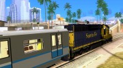 Локомотив SD 40 Santa Fe Blue/Yellow для GTA San Andreas миниатюра 2
