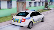 Skoda Rapid Патрульная полиция Украины para GTA San Andreas miniatura 4