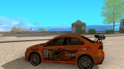 Mitsubishi Evo X Team Orange para GTA San Andreas miniatura 2