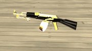 Gold AK47 with Custom GTA 5 Icon for GTA San Andreas miniature 5