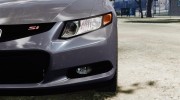 Honda Civic Si Coupe 2012 для GTA 4 миниатюра 12