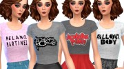 Band Tee Shirts Pack Three для Sims 4 миниатюра 2