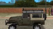 Toyota Land Cruiser FJ40 для GTA Vice City миниатюра 2