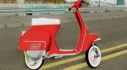 Vespa 150SS Red Style for GTA San Andreas miniature 5