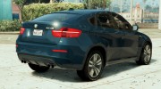 BMW X6M F16 Unmarked for GTA 5 miniature 3