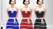 PolkaDot Dress для Sims 4 миниатюра 1