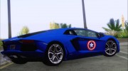 Lamborghini Aventador LP700 2012 Captain America для GTA San Andreas миниатюра 3