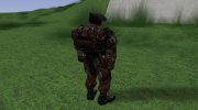 Член группировки Отряд Альфа в камуфляжном бронекостюме «Берилл-5М» с беретом из S.T.A.L.K.E.R para GTA San Andreas miniatura 4