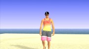 Skin GTA V Online в летней одежде для GTA San Andreas миниатюра 2