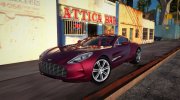 Aston Martin One-77 Red and Black для GTA San Andreas миниатюра 1