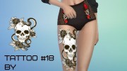 Tattoo Scull for Sims 4 miniature 1