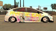 Toyota Prius Hybrid Love Live Itasha для GTA San Andreas миниатюра 2