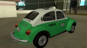 Volkswagen Beetle 1994 Taxi do México for GTA San Andreas miniature 3