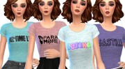 Band Tee Shirts Pack Three для Sims 4 миниатюра 4