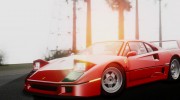 1989 Ferrari F40 (US-Spec) для GTA San Andreas миниатюра 3