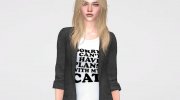 Cat Lover Suits for Women for Sims 4 miniature 2