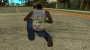 Белая майка, я сижу на скамейке para GTA San Andreas miniatura 4