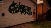 HD Граффити на Гараже CJ в Гантоне для GTA San Andreas миниатюра 3