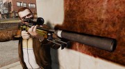 Снайперская винтовка AW L115A1 с глушителем v8 for GTA 4 miniature 3