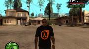 Футболка с логотипом Half Life 2 for GTA San Andreas miniature 1