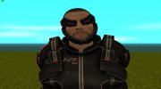 Шепард в N7 Защитник и в шлеме Делумкор из Mass Effect 3 для GTA San Andreas миниатюра 1
