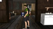 Скин из GTA V Online в зеленой футболке для GTA San Andreas миниатюра 4