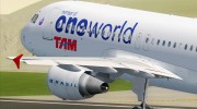 Airbus A320-200 TAM Airlines - Oneworld Alliance Livery для GTA San Andreas миниатюра 11