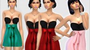 Yes Mini Dress для Sims 4 миниатюра 4