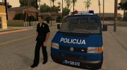 Volkswagen Transporter T4 Police (v.2) для GTA San Andreas миниатюра 2