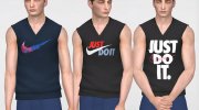 Nikes tank top for Men for Sims 4 miniature 1