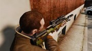 Снайперская винтовка AW L115A1 с глушителем v8 for GTA 4 miniature 2