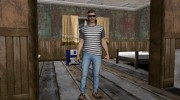 Skin HD GTA V Online парень с усиками para GTA San Andreas miniatura 3