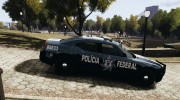 POLICIA FEDERAL MEXICO DODGE CHARGER ELS para GTA 4 miniatura 5