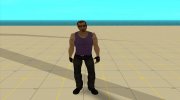Postal dude в темно-фиолетовой майке for GTA San Andreas miniature 2