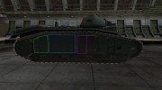 Контурные зоны пробития B1 for World Of Tanks miniature 5