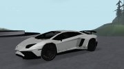 Lamborghini Aventador Lowpoly para GTA San Andreas miniatura 3