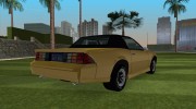 Chevrolet Camaro Convertible 1986 para GTA Vice City miniatura 3