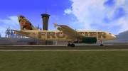 Airbus A319 Frontier Airlines Foxy para GTA San Andreas miniatura 3