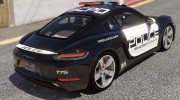 Porsche 718 Cayman S Hot Pursuit Police for GTA 5 miniature 10
