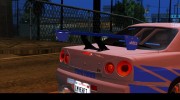 1999 Nissan Skyline R-34 GT-R V-spec (IVF) для GTA San Andreas миниатюра 8