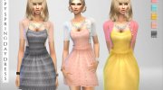 Happy Spring Day Dress para Sims 4 miniatura 1