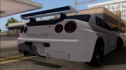 Nissan Skyline R-34 для GTA San Andreas миниатюра 5