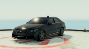 Mercedes E63 Unmarked (with blue siren) FINAL for GTA 5 miniature 2