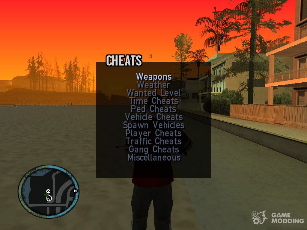 Чит меню для GTA San Andreas