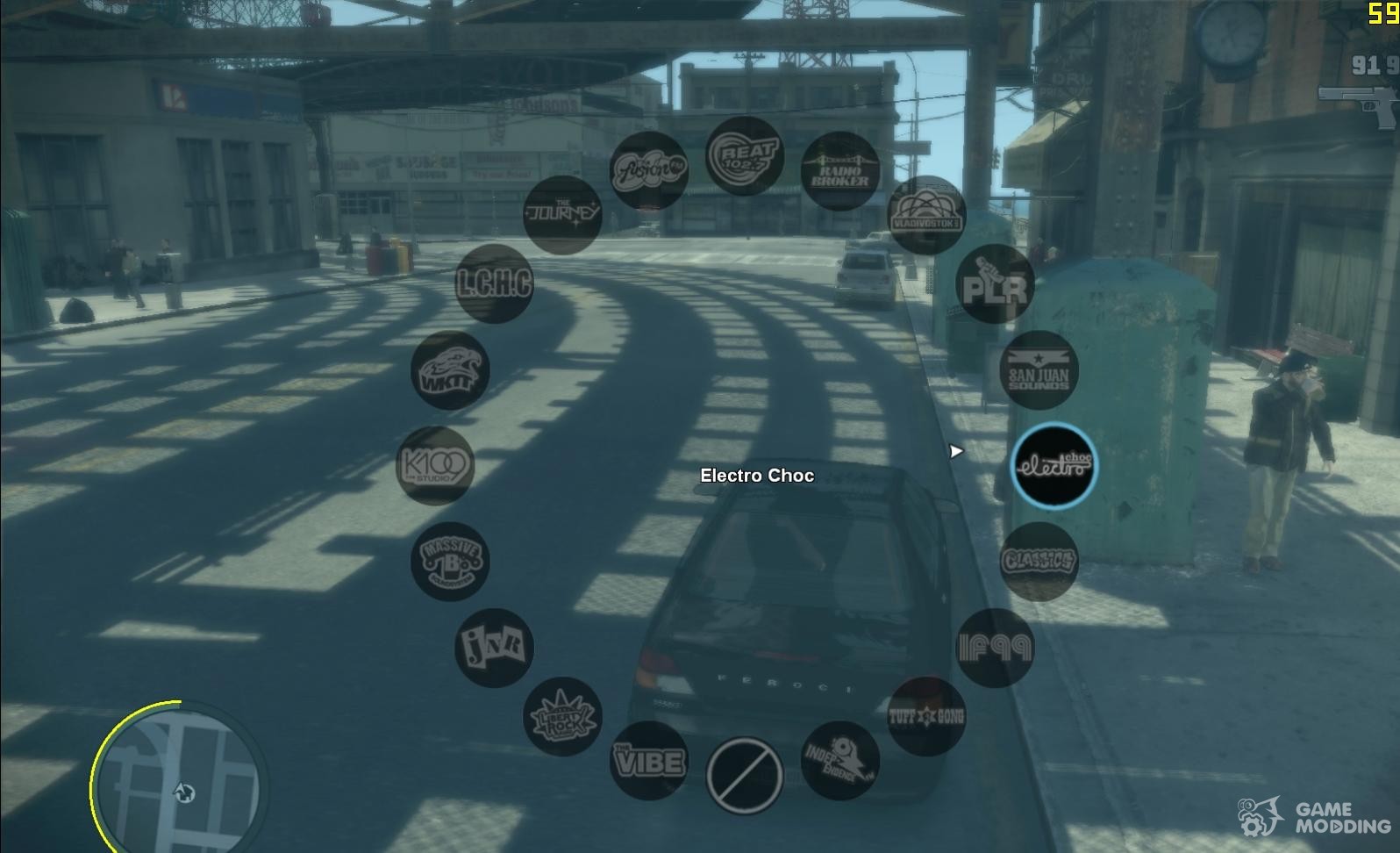 gta 4 colored radio hud